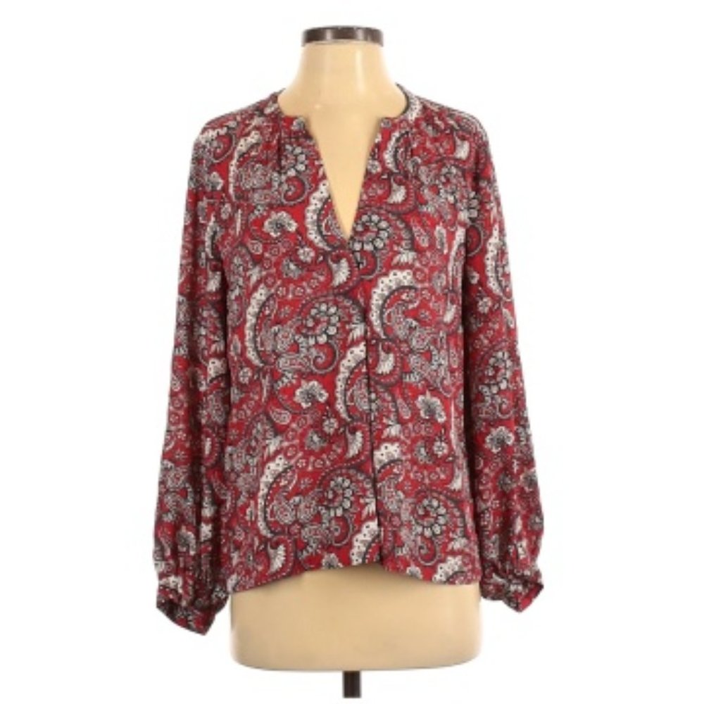 Loft Paisley Popover Blouse, size medium